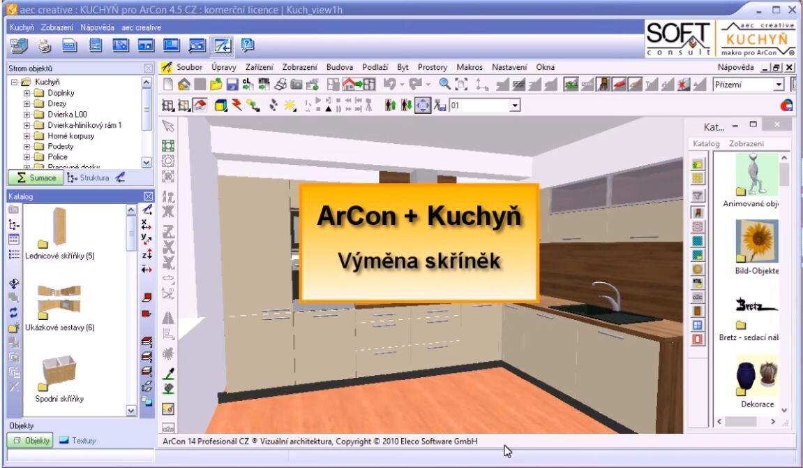 Kuchyň pro ArCon: výměna skříněk