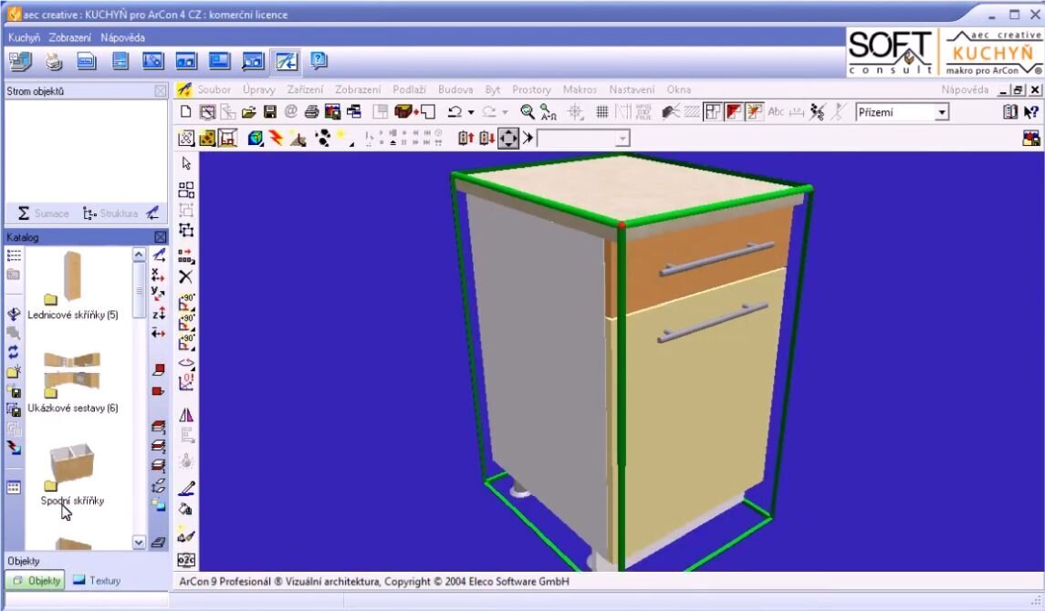 Kuchyň pro ArCon: sestavení skříňky